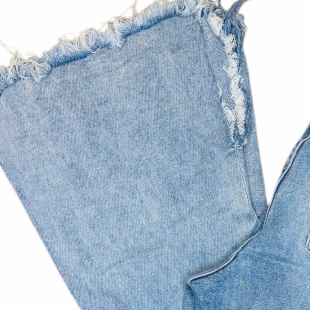 Light Blue Distressed m Jeans - Picture 3 of 3